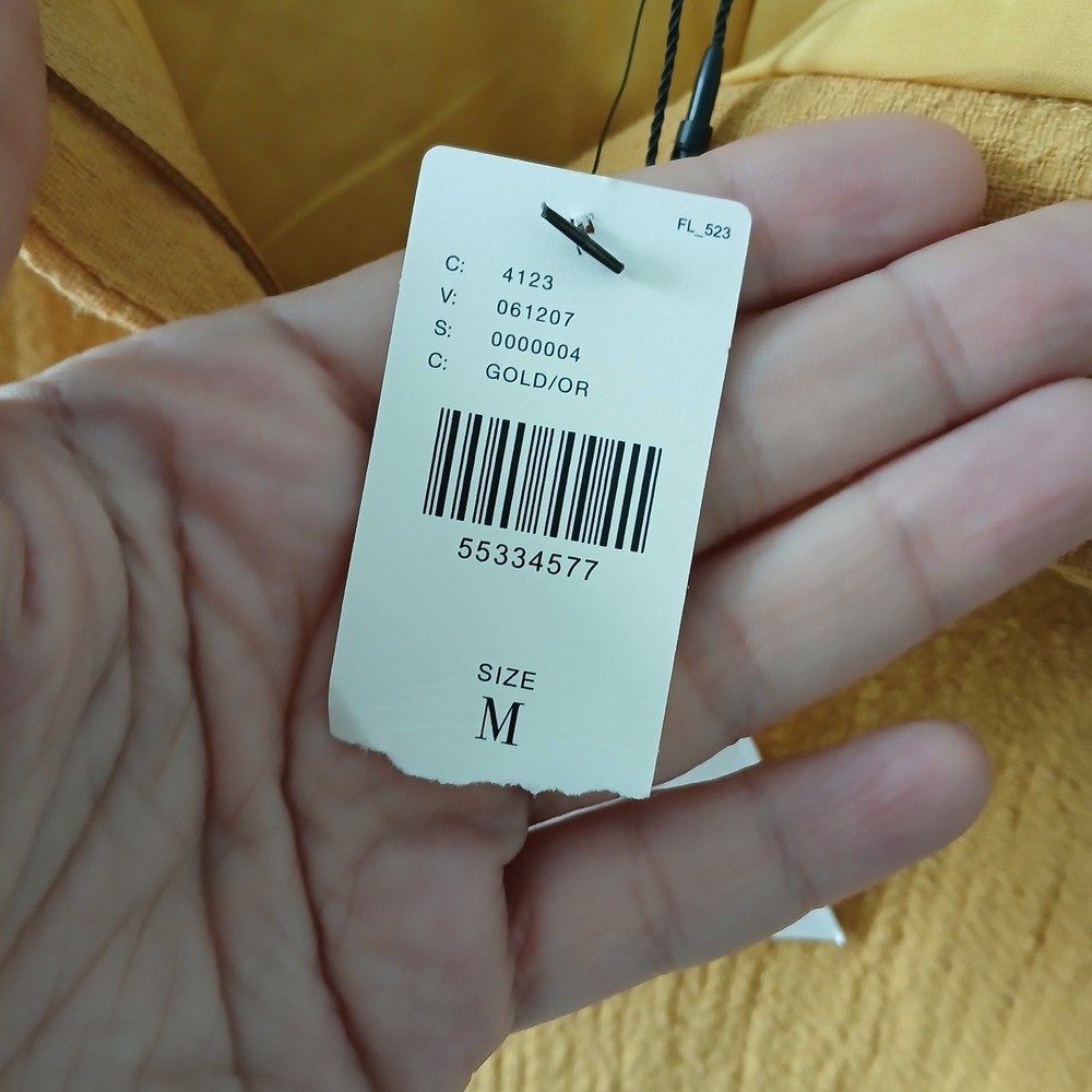Lost + Wander Anthropologie Women's Size Medium Belted Pants Gold Yellow NWT!!! - Picture 11 of 16